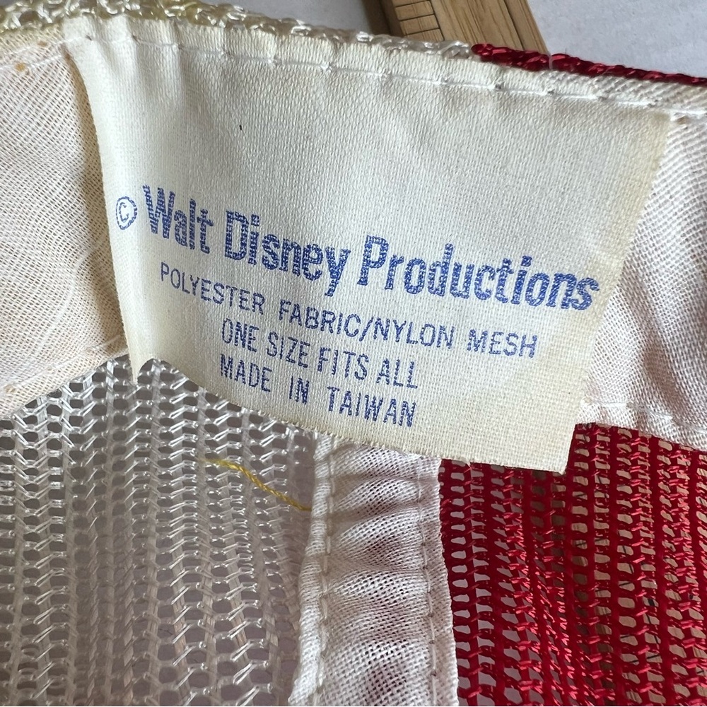 Vintage Walt Disney Mickey Mouse Patch Snapback Mesh Foam Trucker Hat 80s - Picture 9 of 11